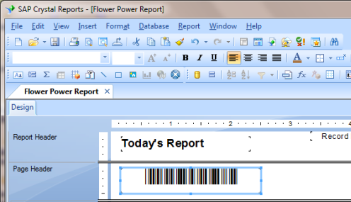 Barcode in a Crystal Report