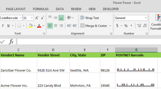 barcode mail merge